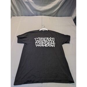 Marilyn Manson T-Shirt Black Graphic Print Band Tee Men's Size L